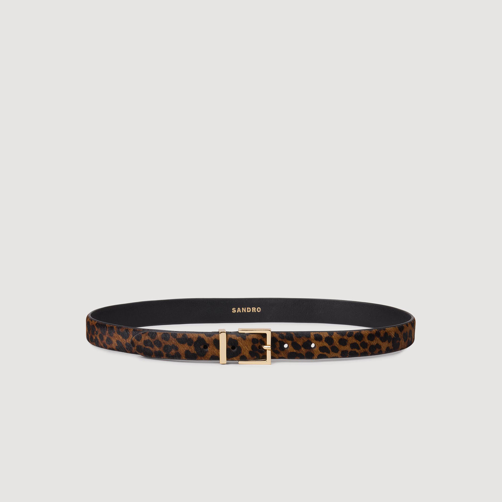 Ceinture en cuir effet pony