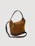 Beuteltasche aus Leder und Wildleder