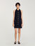 Robe courte à col claudine
