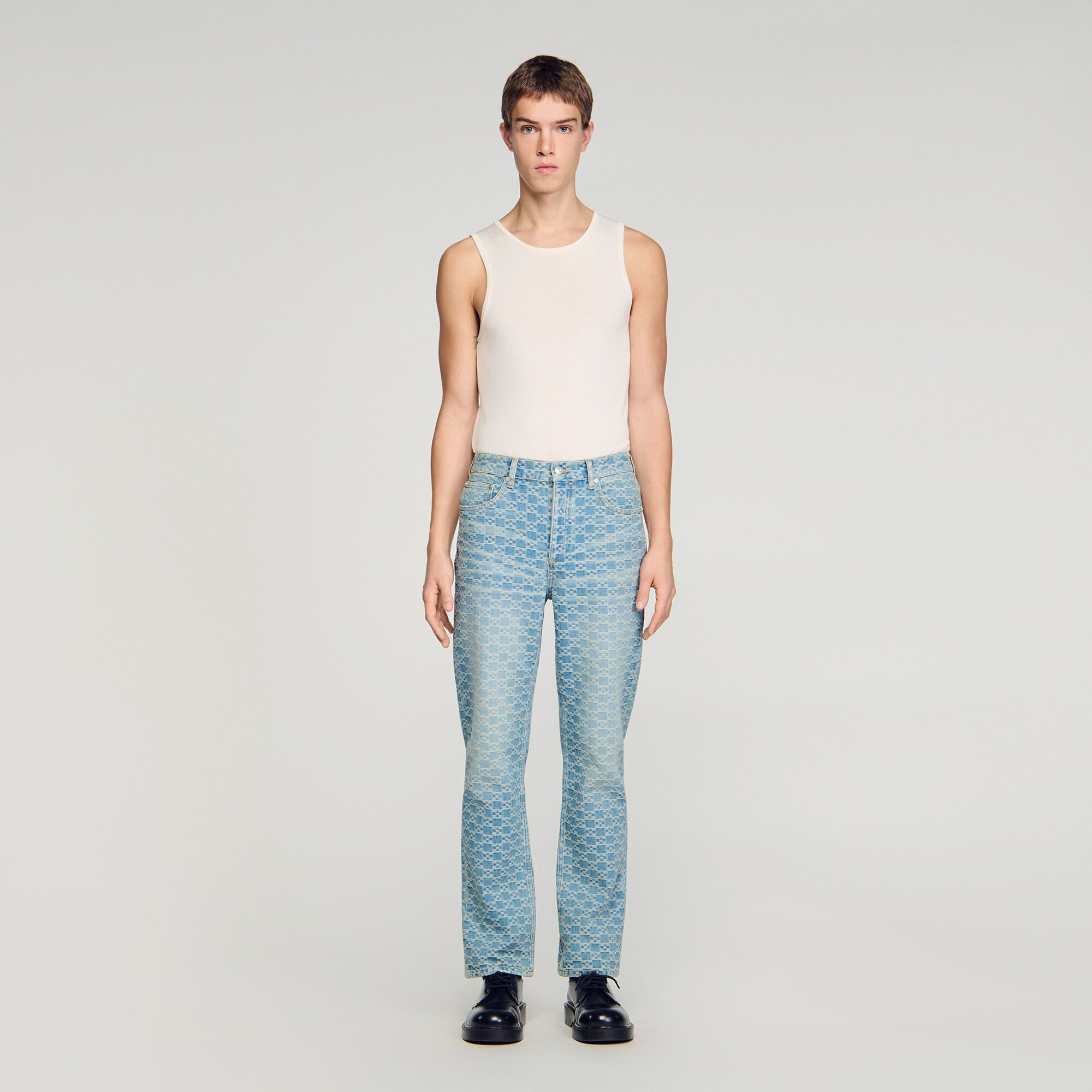 Regular-Jeans mit Square Cross