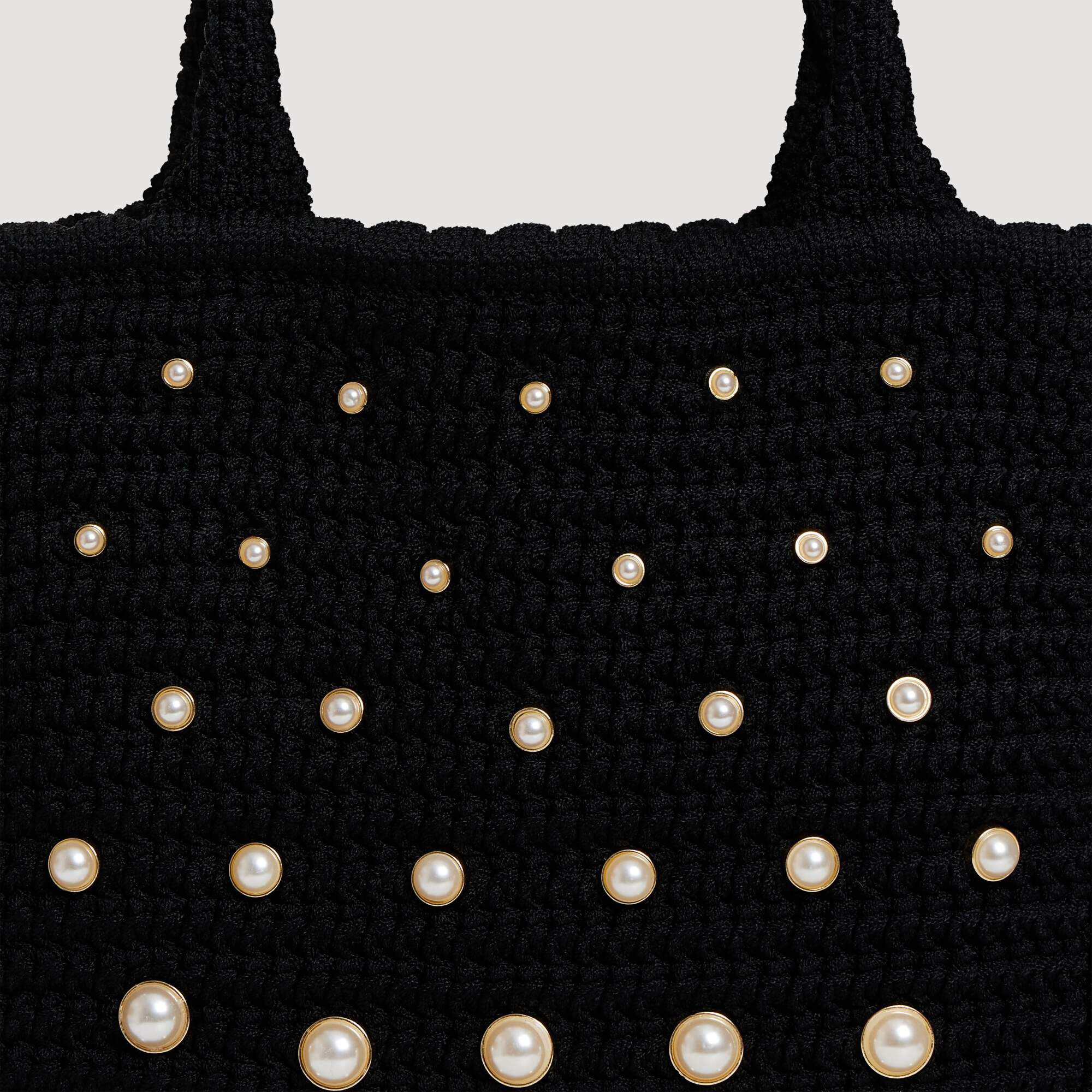 Sac en maille crochet perl&eacute;e