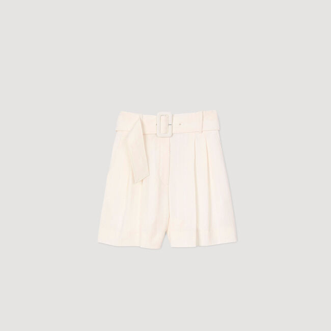 Sequin high-waisted shorts