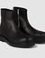Bottines en cuir zippées