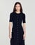 Langes Strickkleid mit Volants