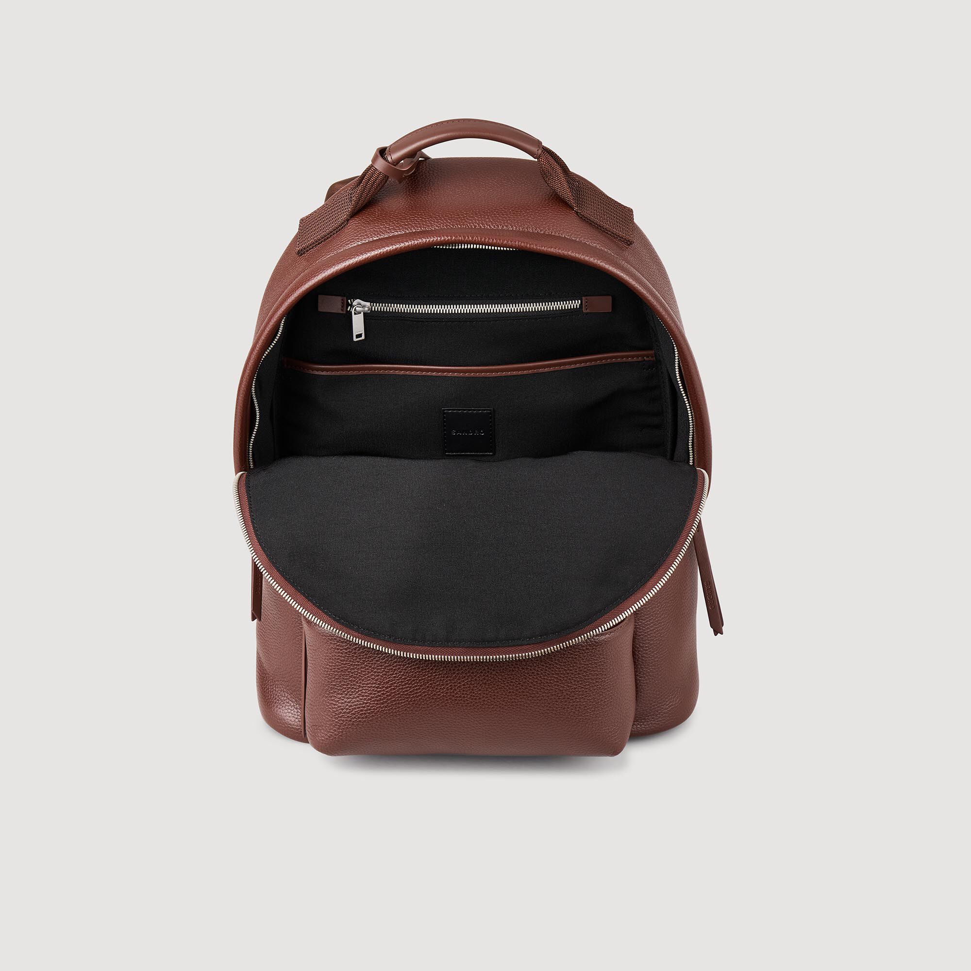 Coated canvas backpack