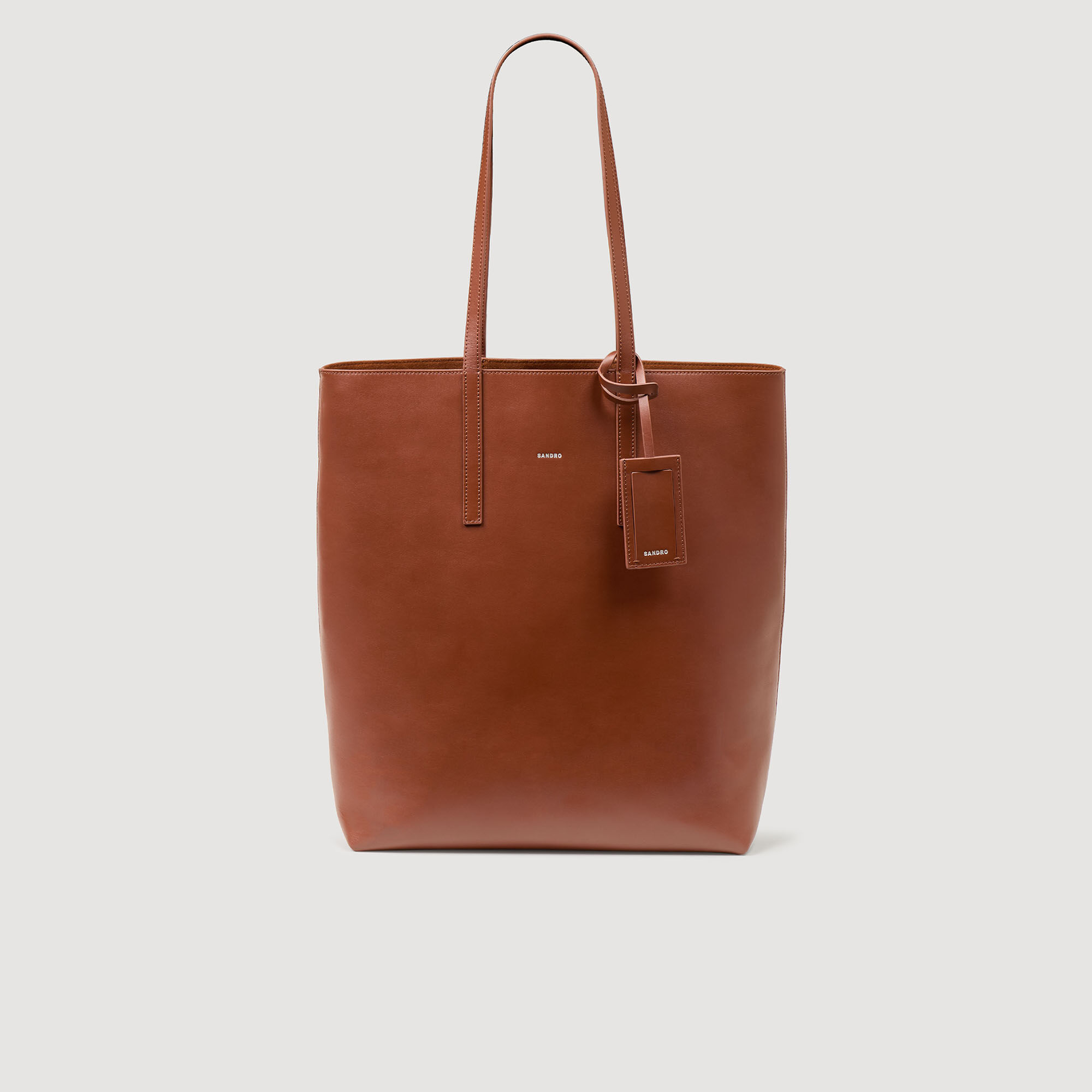 Leather shopping bag