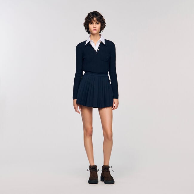 Jupe short à plis