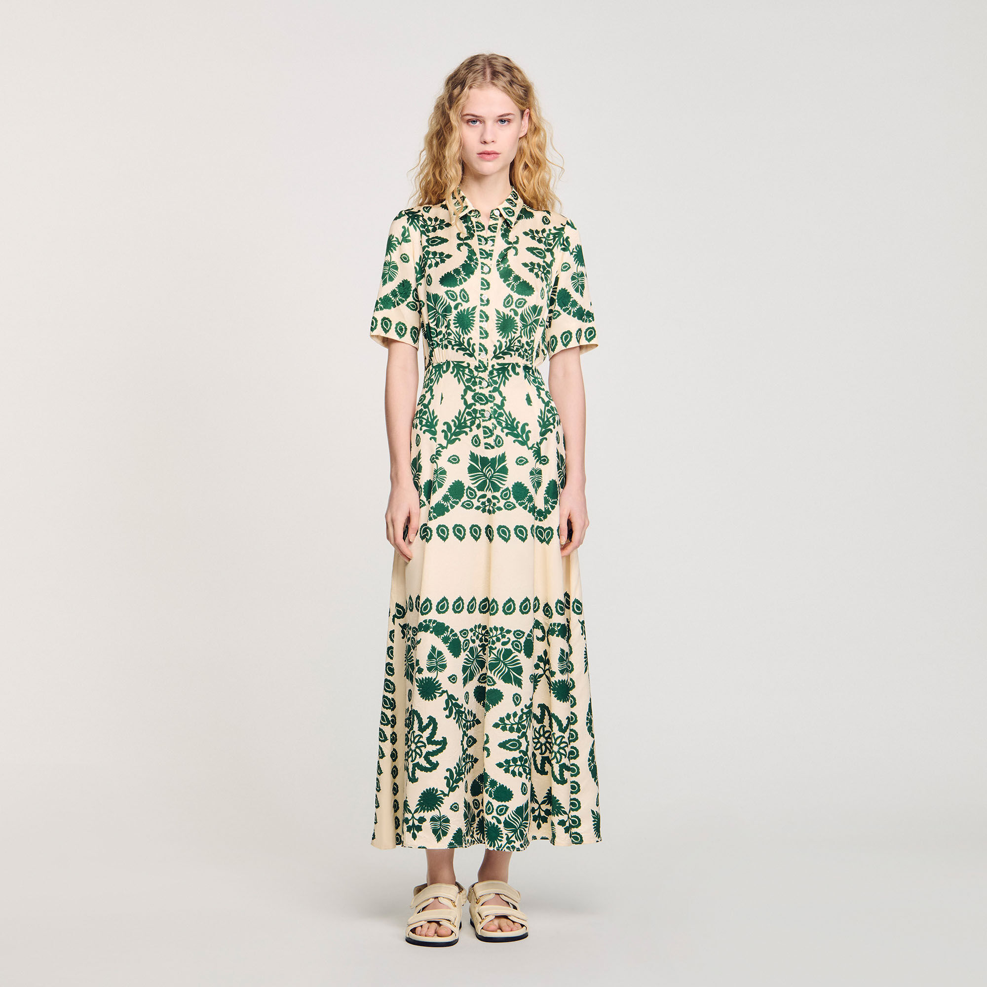 Robe longue à imprimé fleuri 