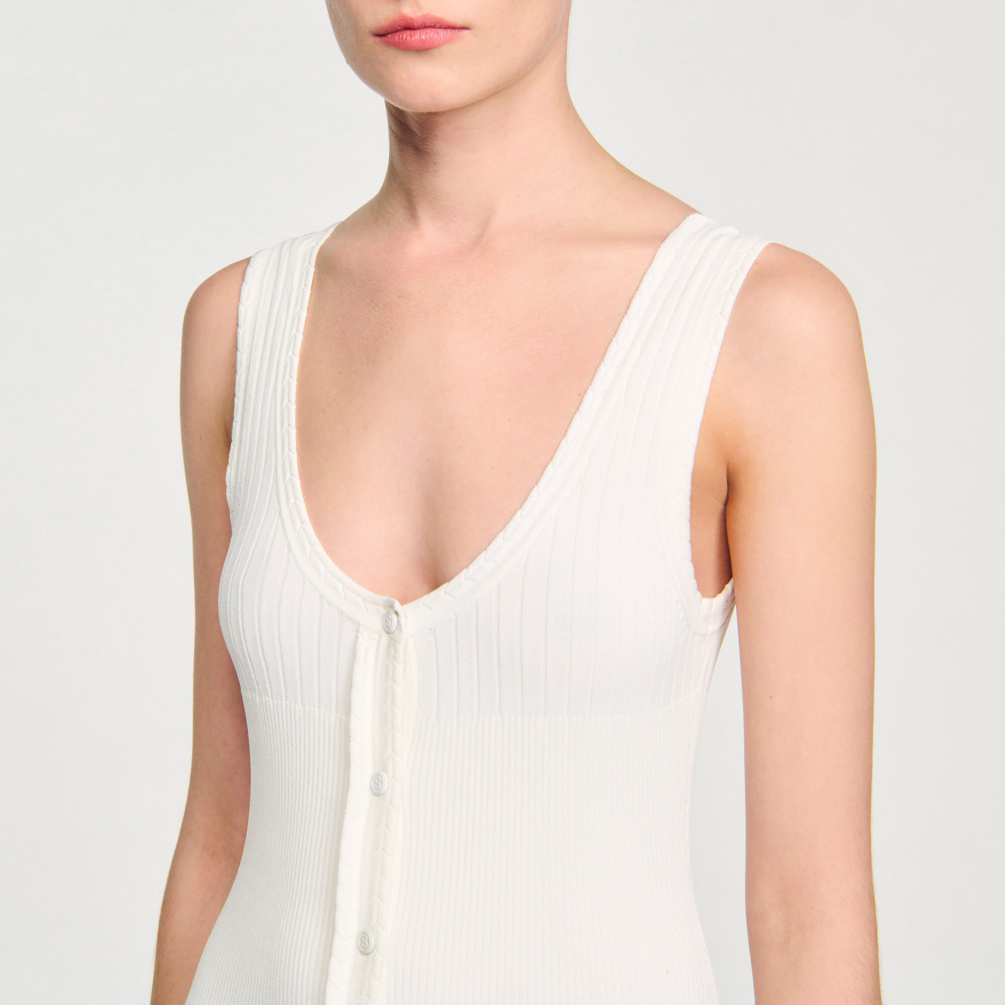 Langes Strickkleid