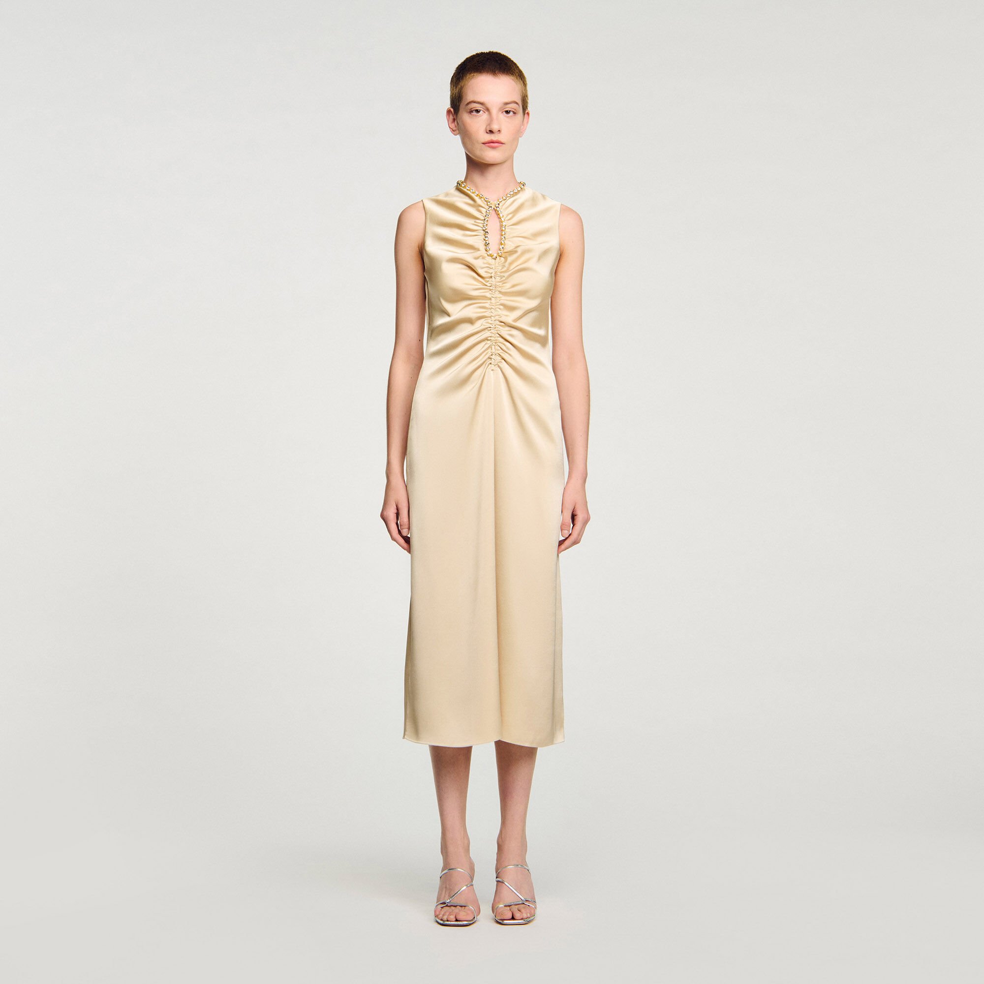Robe midi à strass