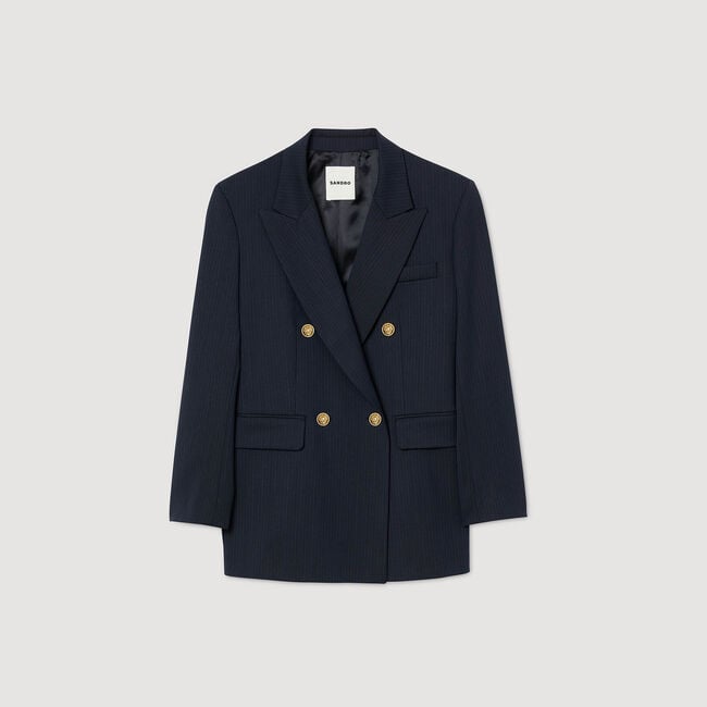 Blazer mit feinen Streifen