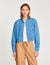 Chemise courte en denim brodée