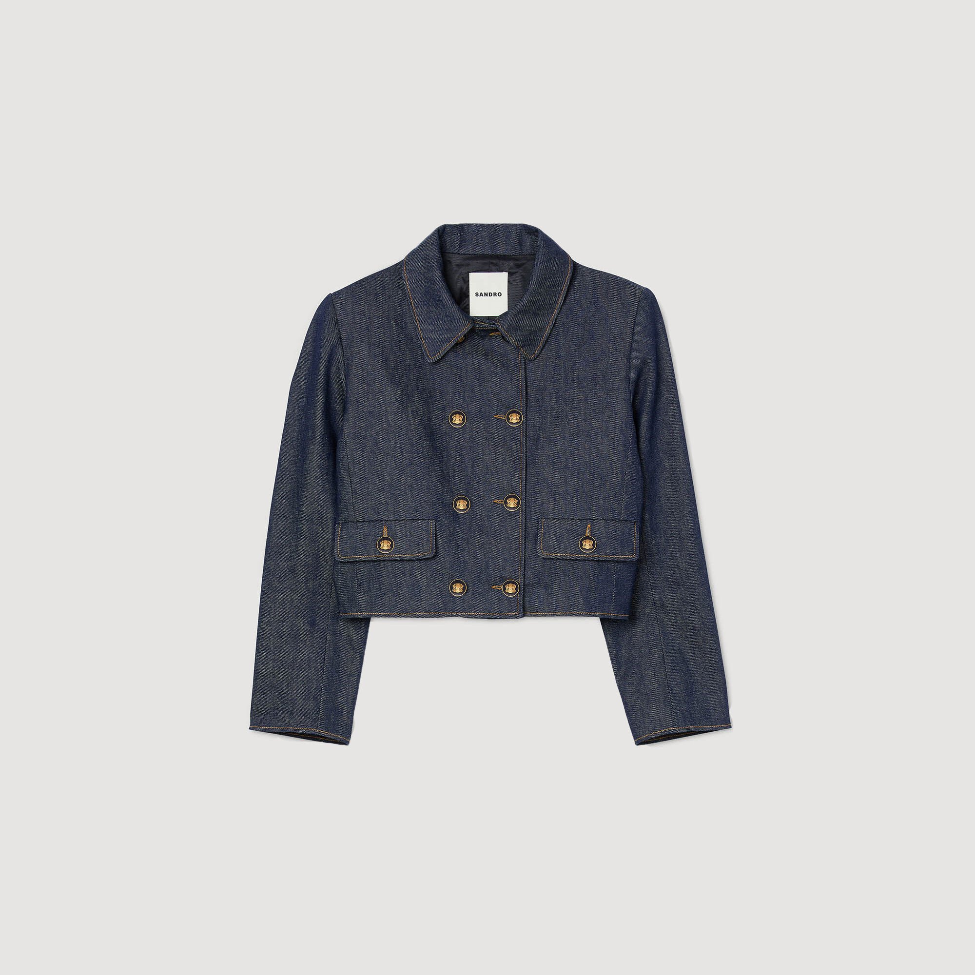Taillierter Blazer aus Denim