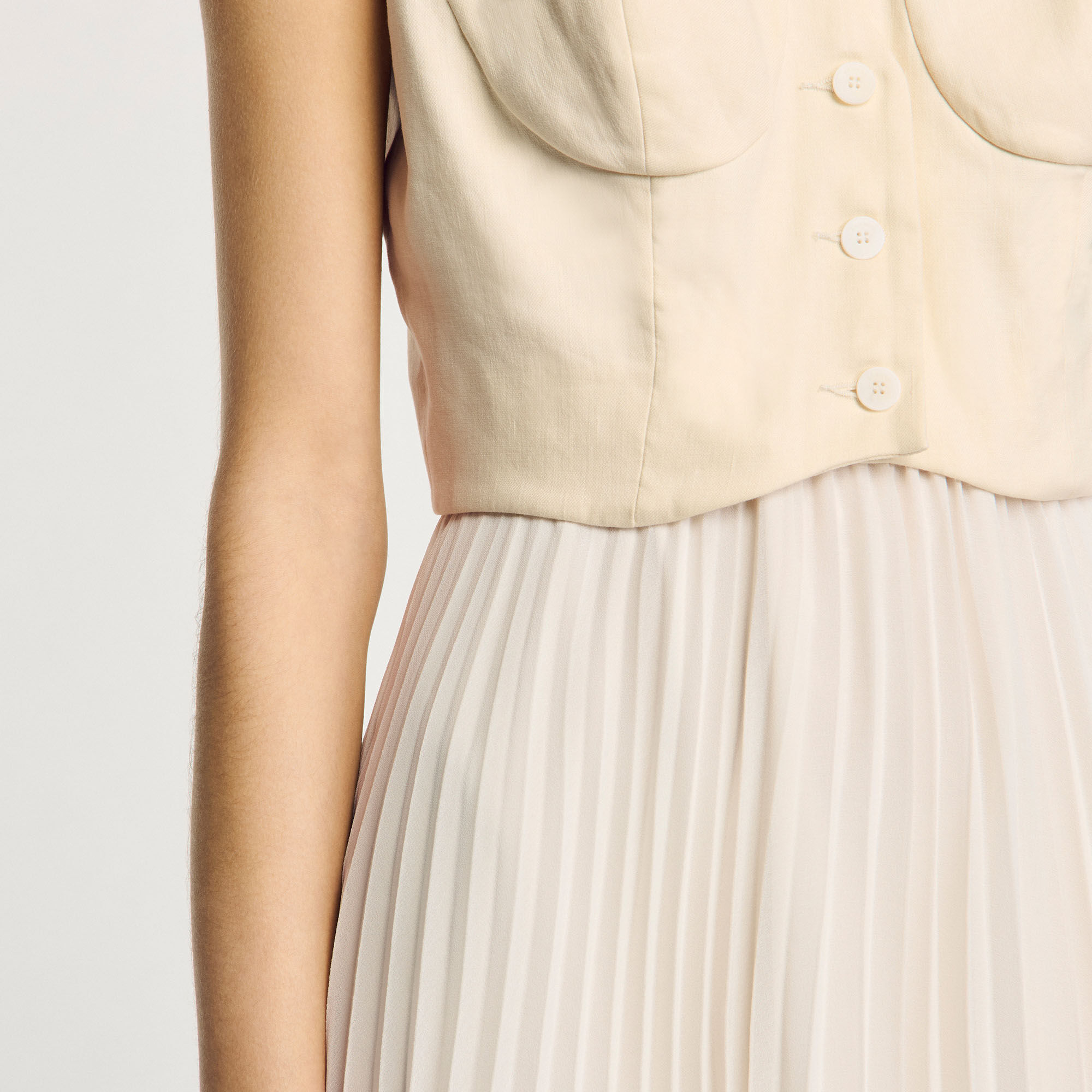 Pleated maxi dress