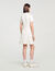 Robe courte en maille col polo