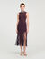 Langes Strickkleid mit Fransen
