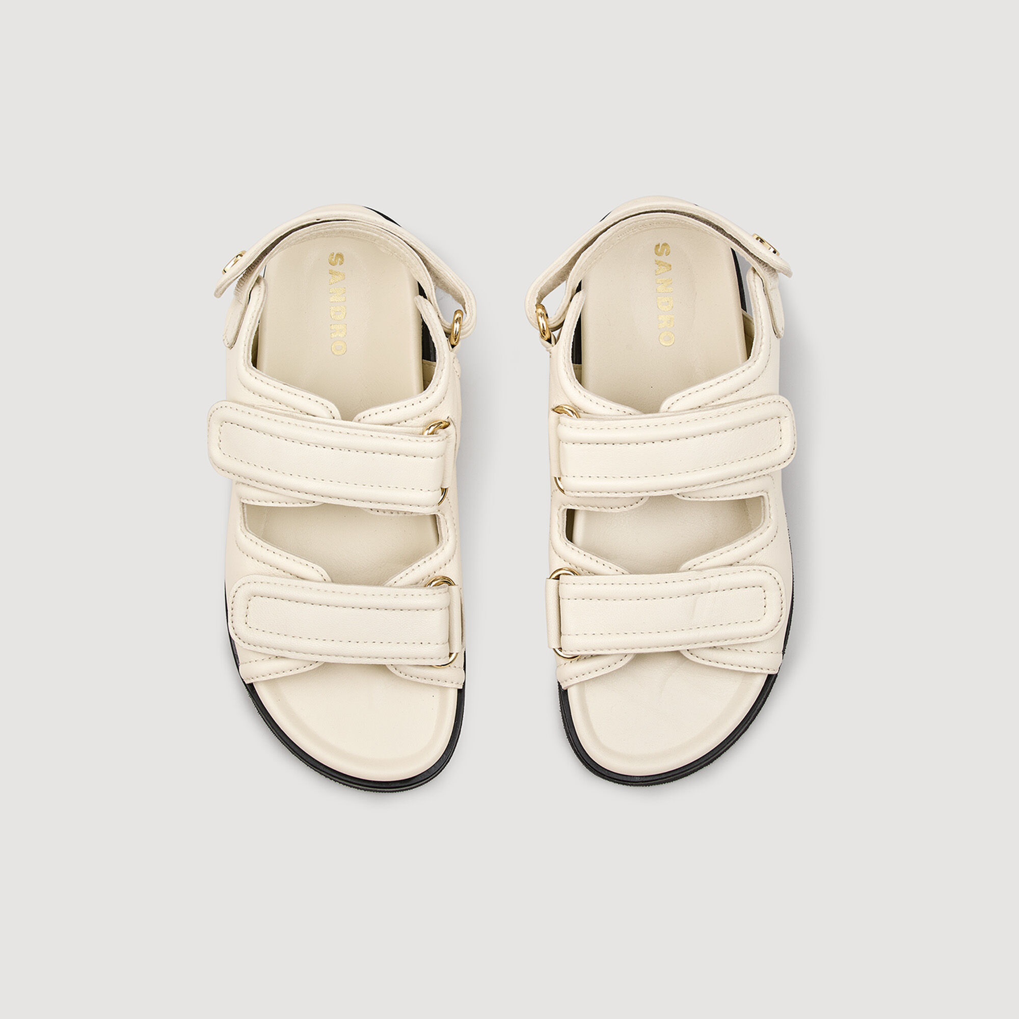 Sandalen aus glattem Lammleder