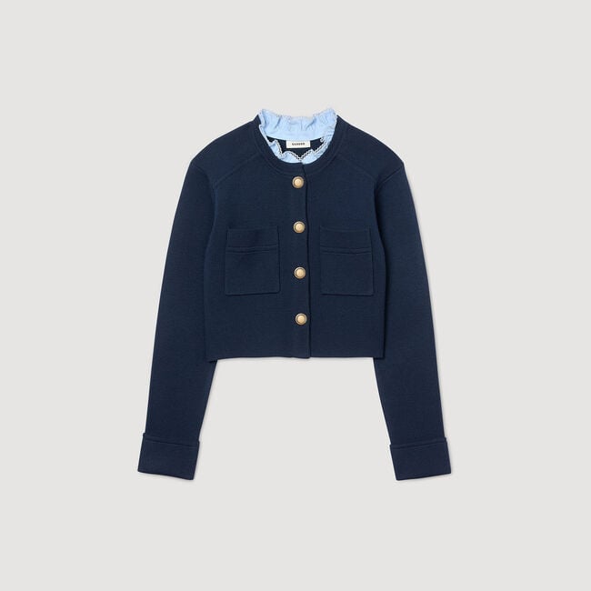 Cardigan mit abnehmbarem Kragen