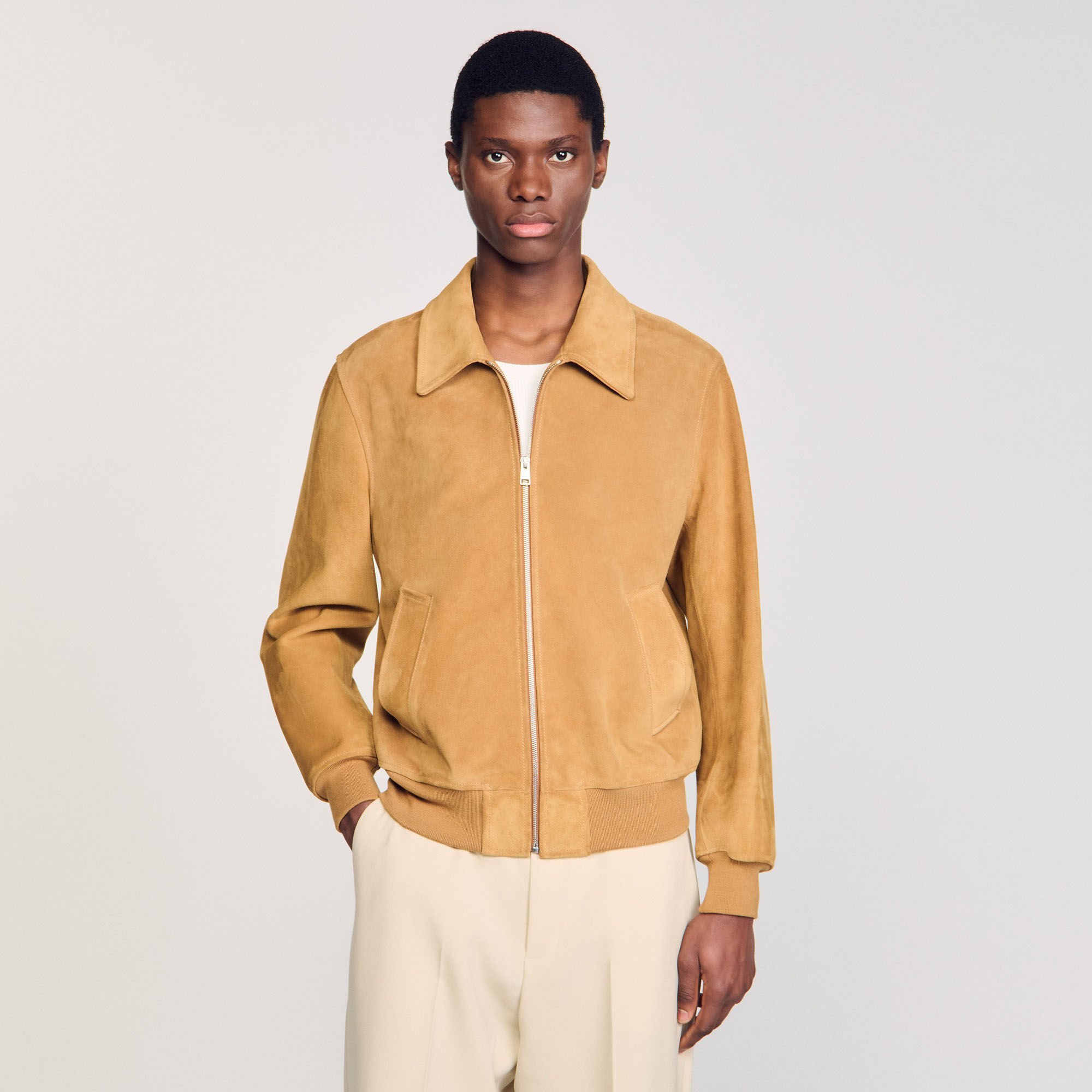 Blouson aus Spaltleder