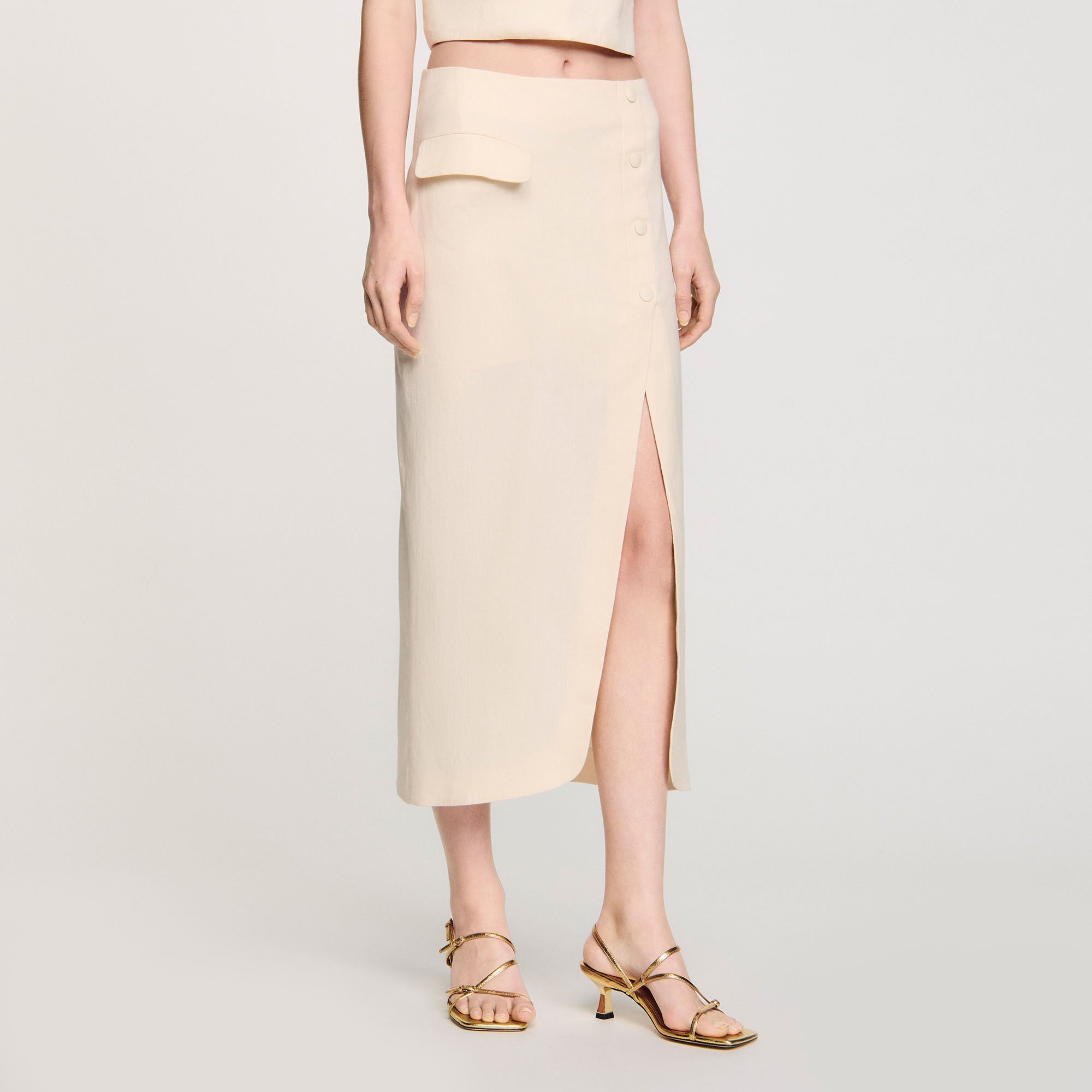 Long slit skirt