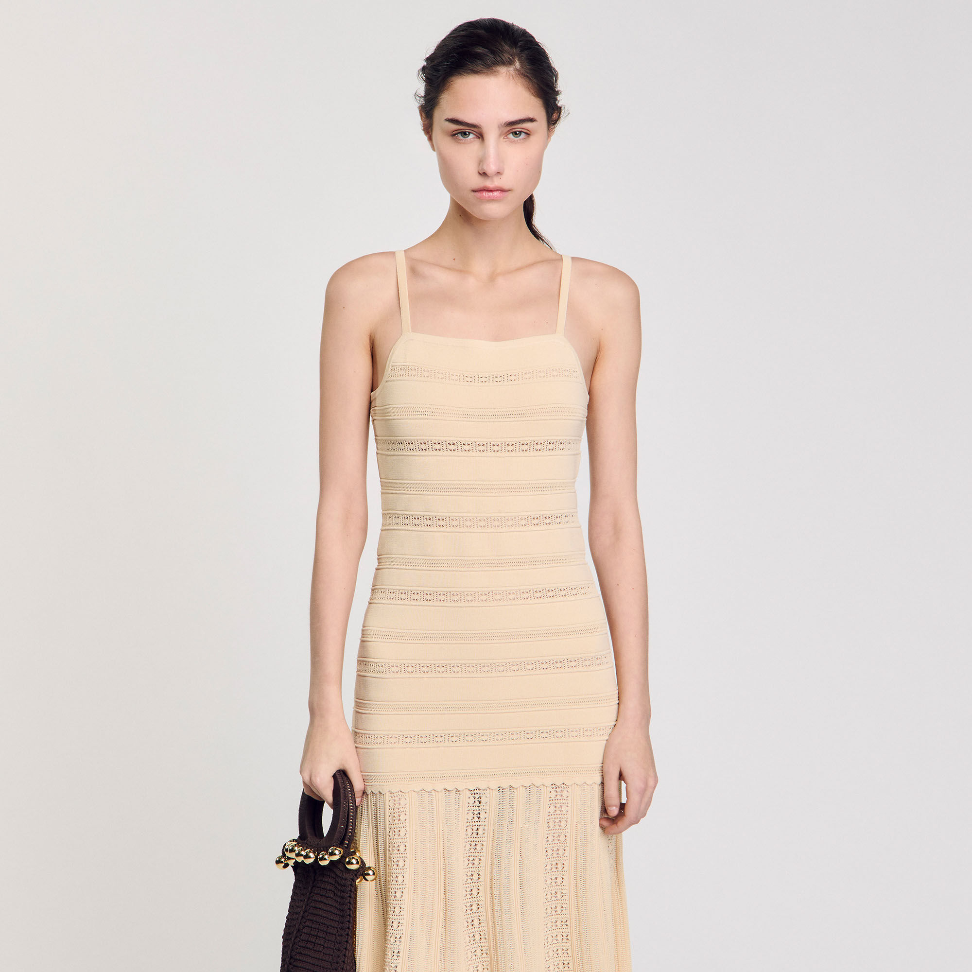 Langes Strickkleid