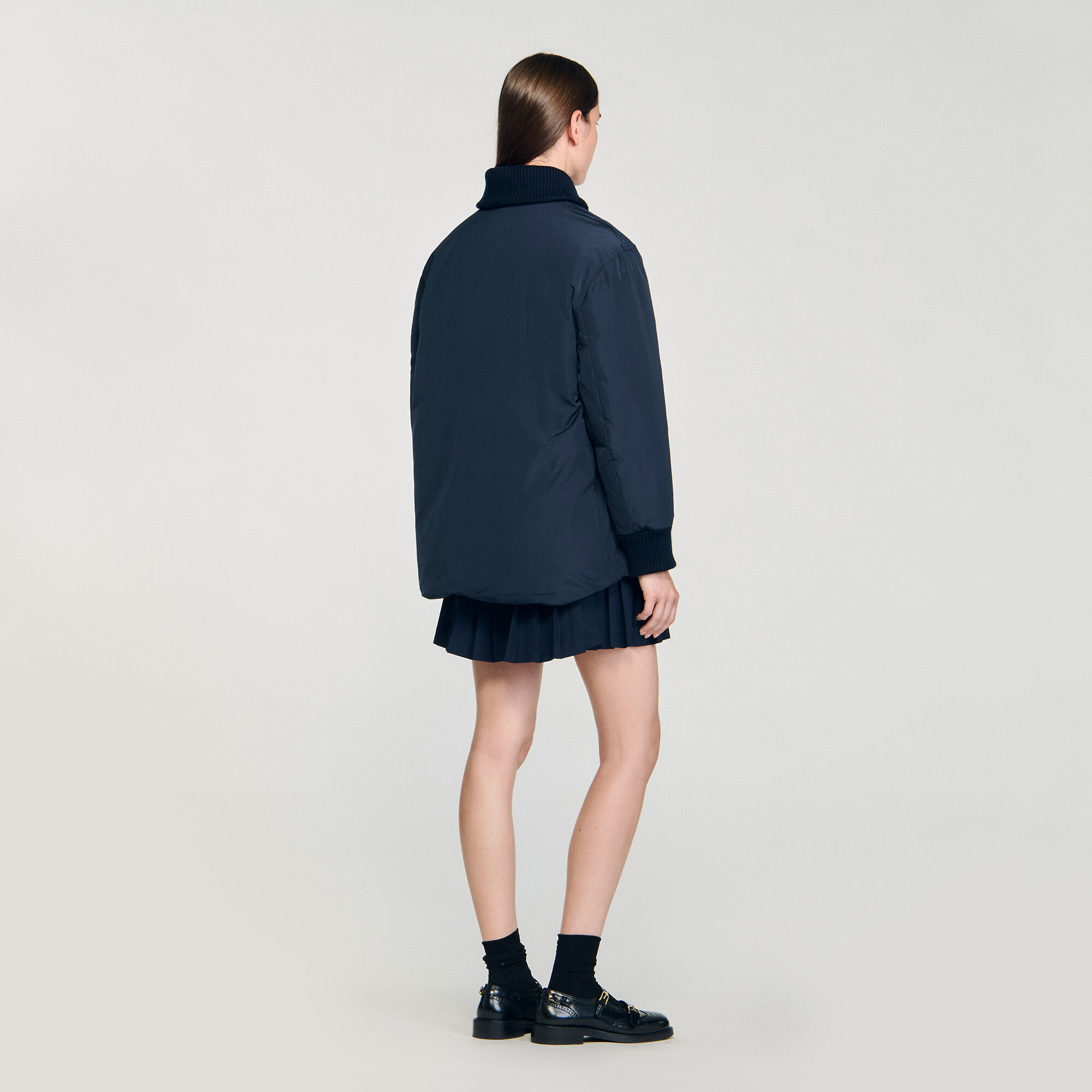 Daunenjacke mit Teddykragen