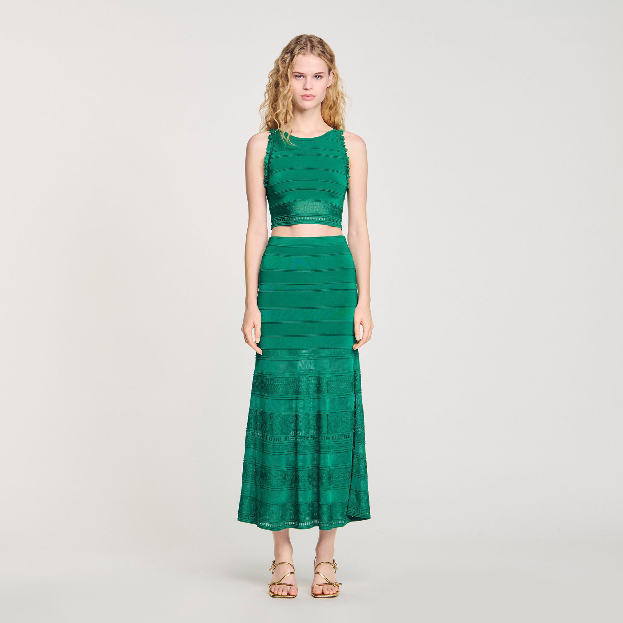 Rock mit originellem Strickmuster