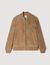 Zip-up split leather jacket