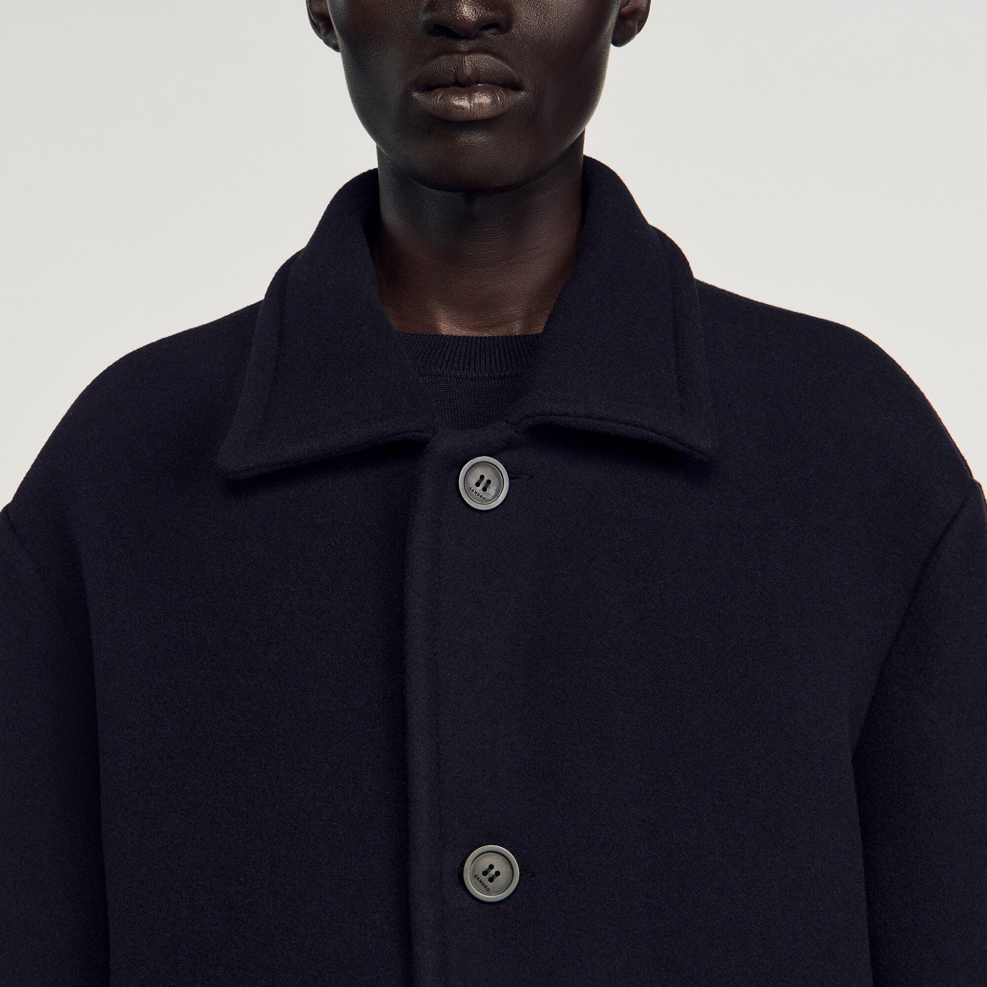 Manteau en laine et cachemire