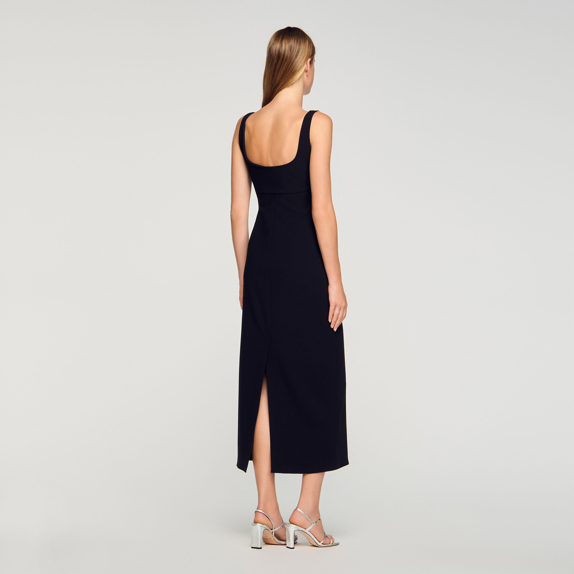 Robe longue cœur strassé