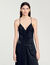 Robe longue satinée