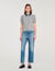 Cardigan mit Denim-Kragen