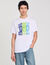 Baumwoll-T-Shirt mit Wellenmuster