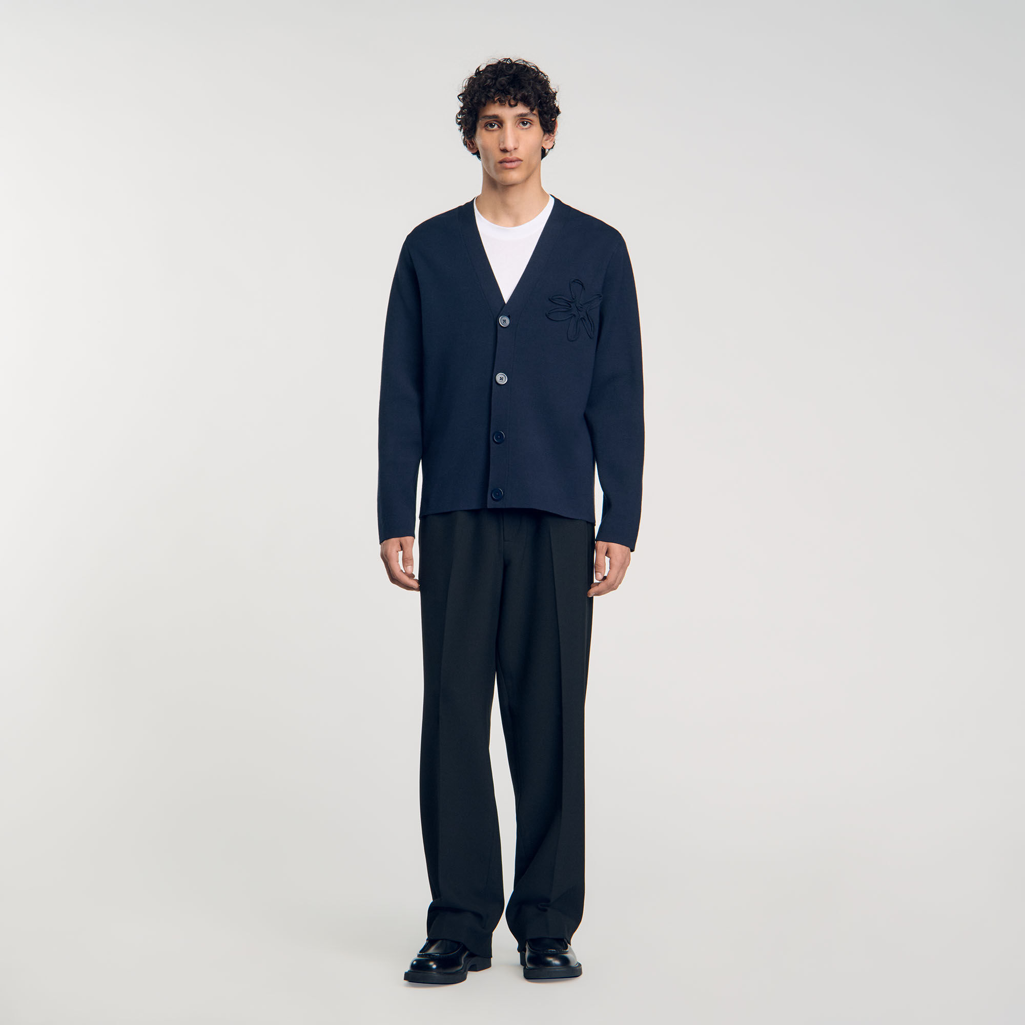 Cardigan détail fleur