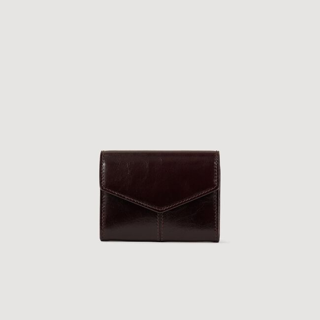 Porte-monnaie en cuir glacé