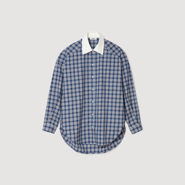Chemise à carreaux strassée