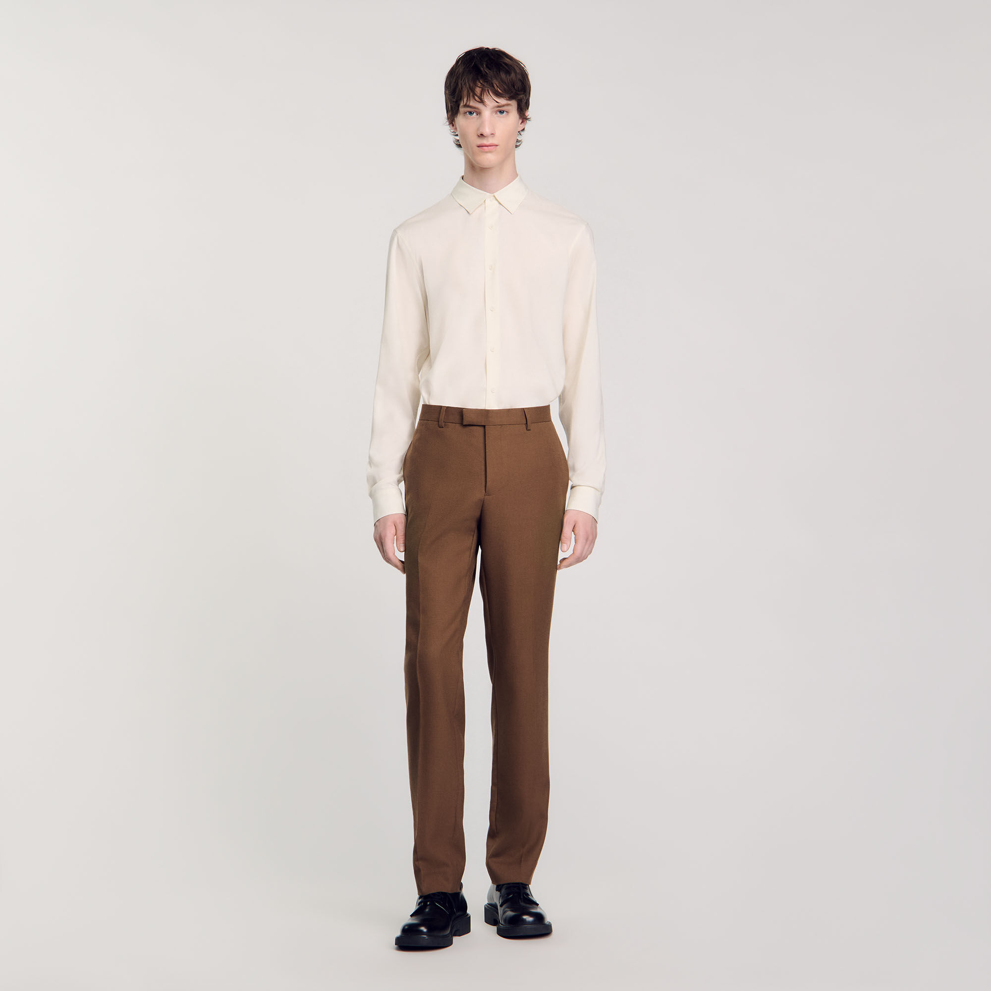 Wool suit trousers