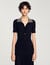 Robe longue en maille à studs
