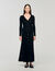Langes Strickkleid mit Ziermuster