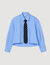 Chemise courte à cravate amovible