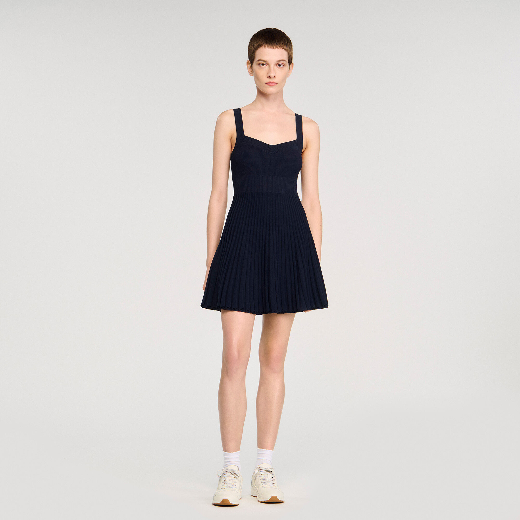 Robe courte en maille