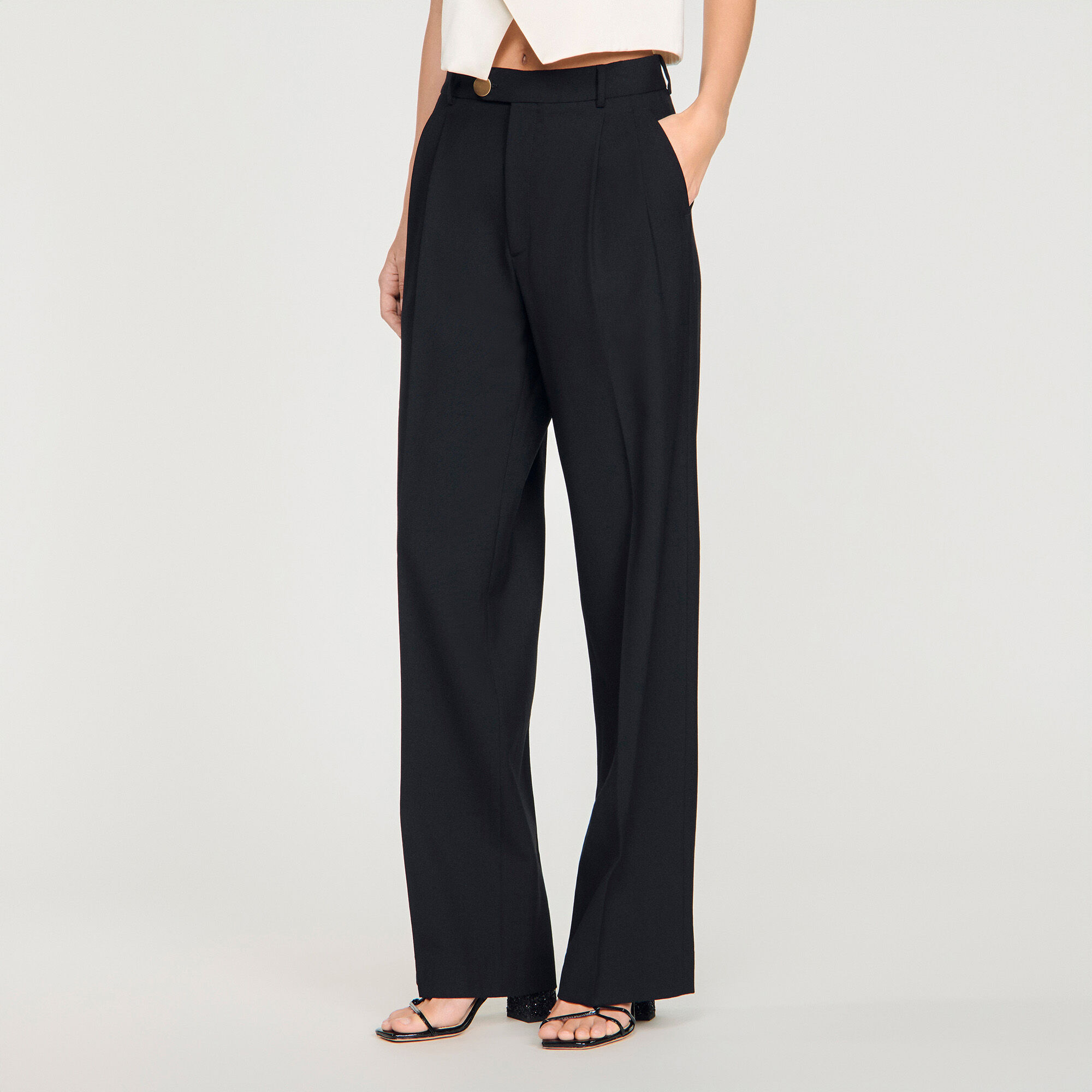 Pressed-crease suit trousers