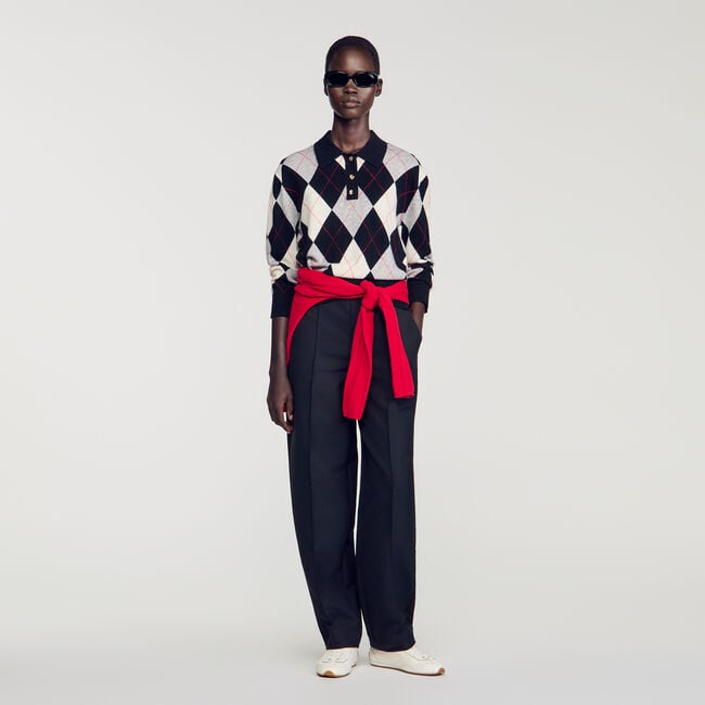 Polopullover mit Argyle-Muster - Damen | Sandro