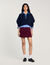 Pull en maille à col polo denim