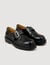 Glazed leather derbies