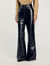 Pantalon évasé en cuir