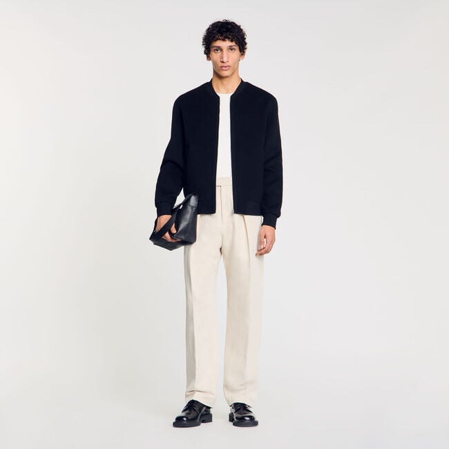 Blouson en laine double face