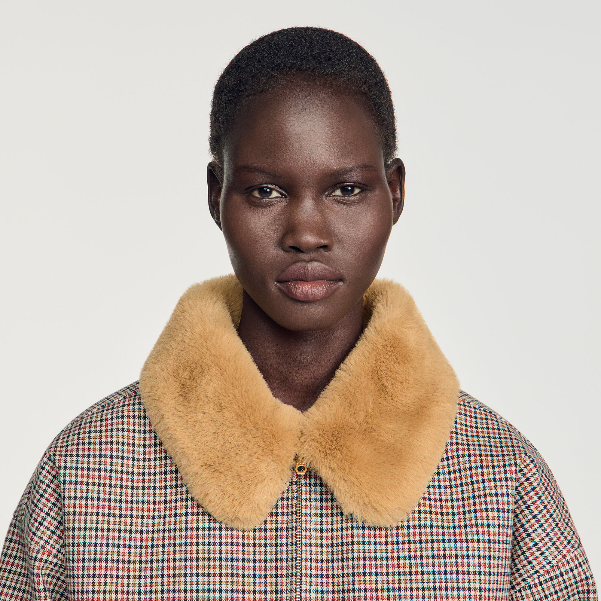 Faux fur-lined coat - Women | Sandro