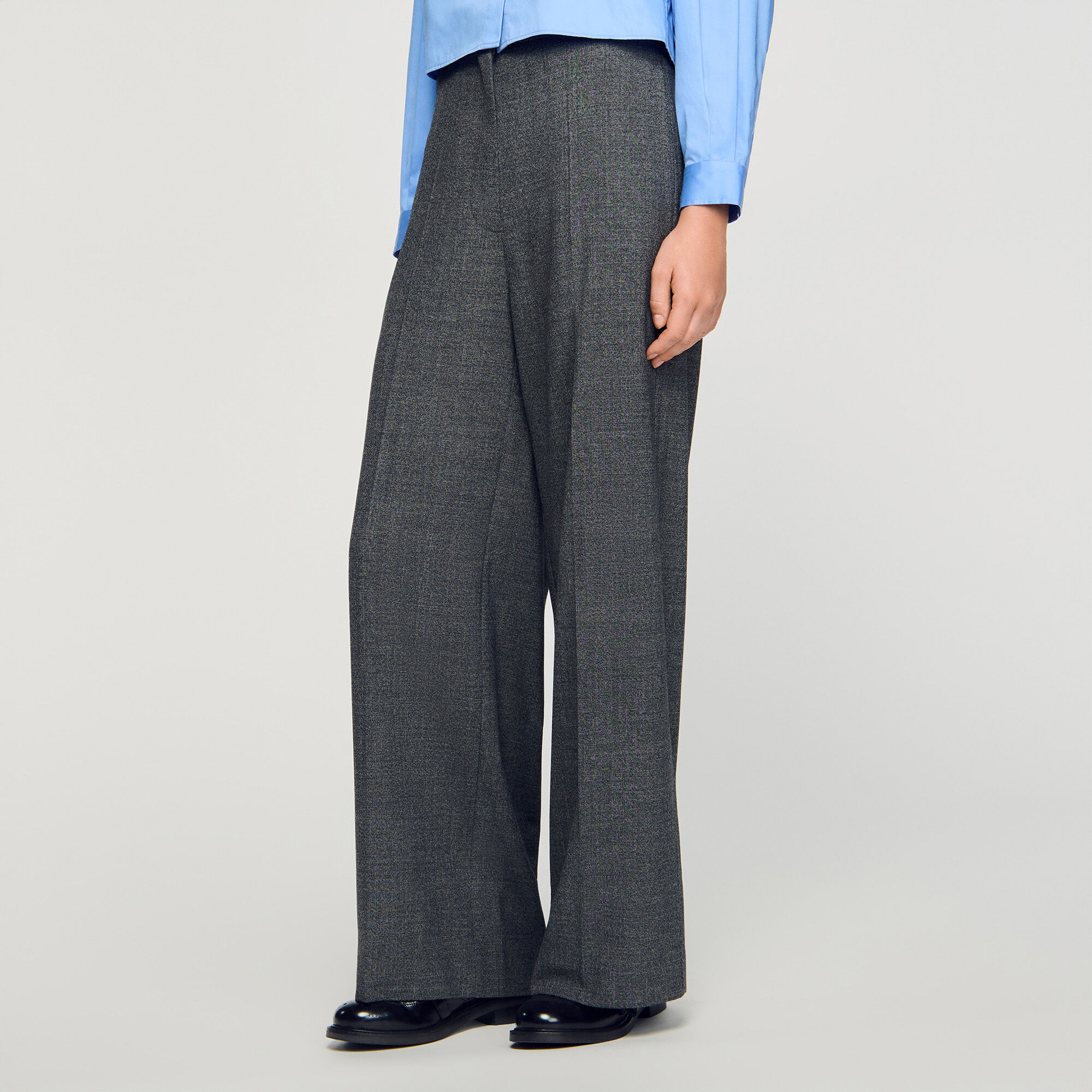 Straight and wide trousers