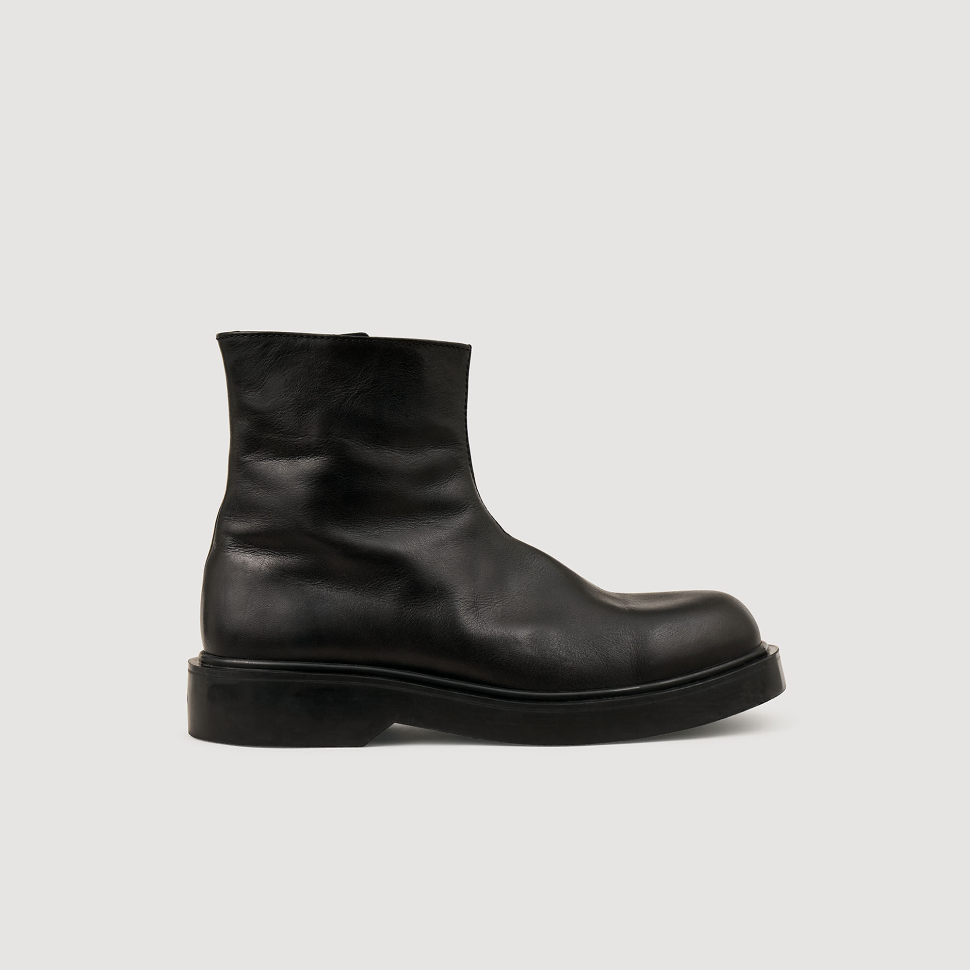 Leather ankle boots